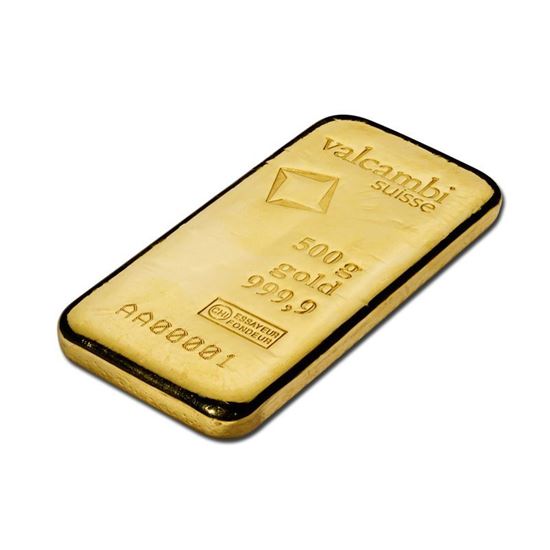 Picture of Valcambi 500g Cast Gold Bar