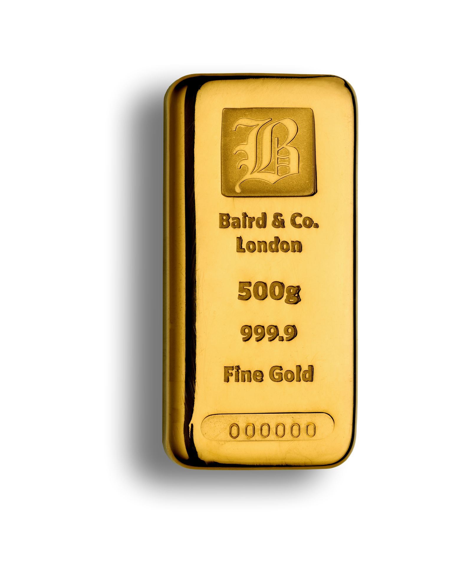 Picture of Baird 500g Cast Gold Bar