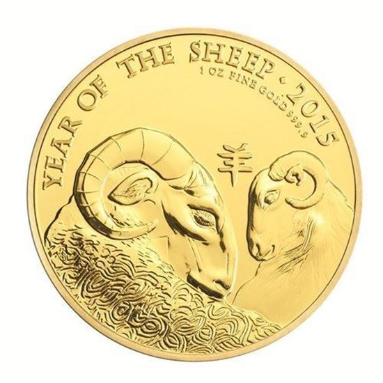 Picture of 2015 1oz 24k Gold UK Lunar 'Year Of The Sheep'