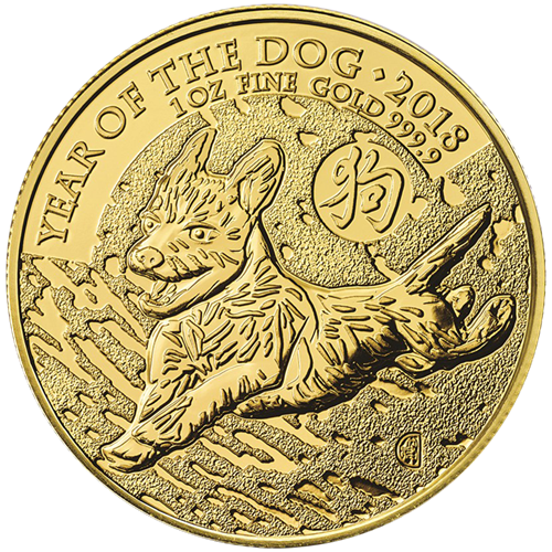 Picture of 2018 1oz 24k Gold UK Lunar 'Year Of The Dog'