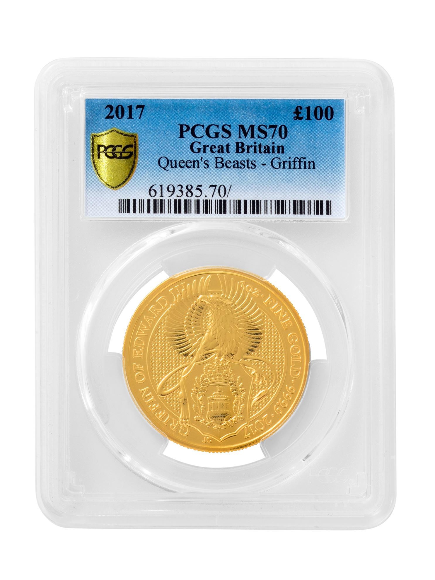 Picture of PCGS 2017 1oz Gold Queen's Beast 'Griffin' MS70