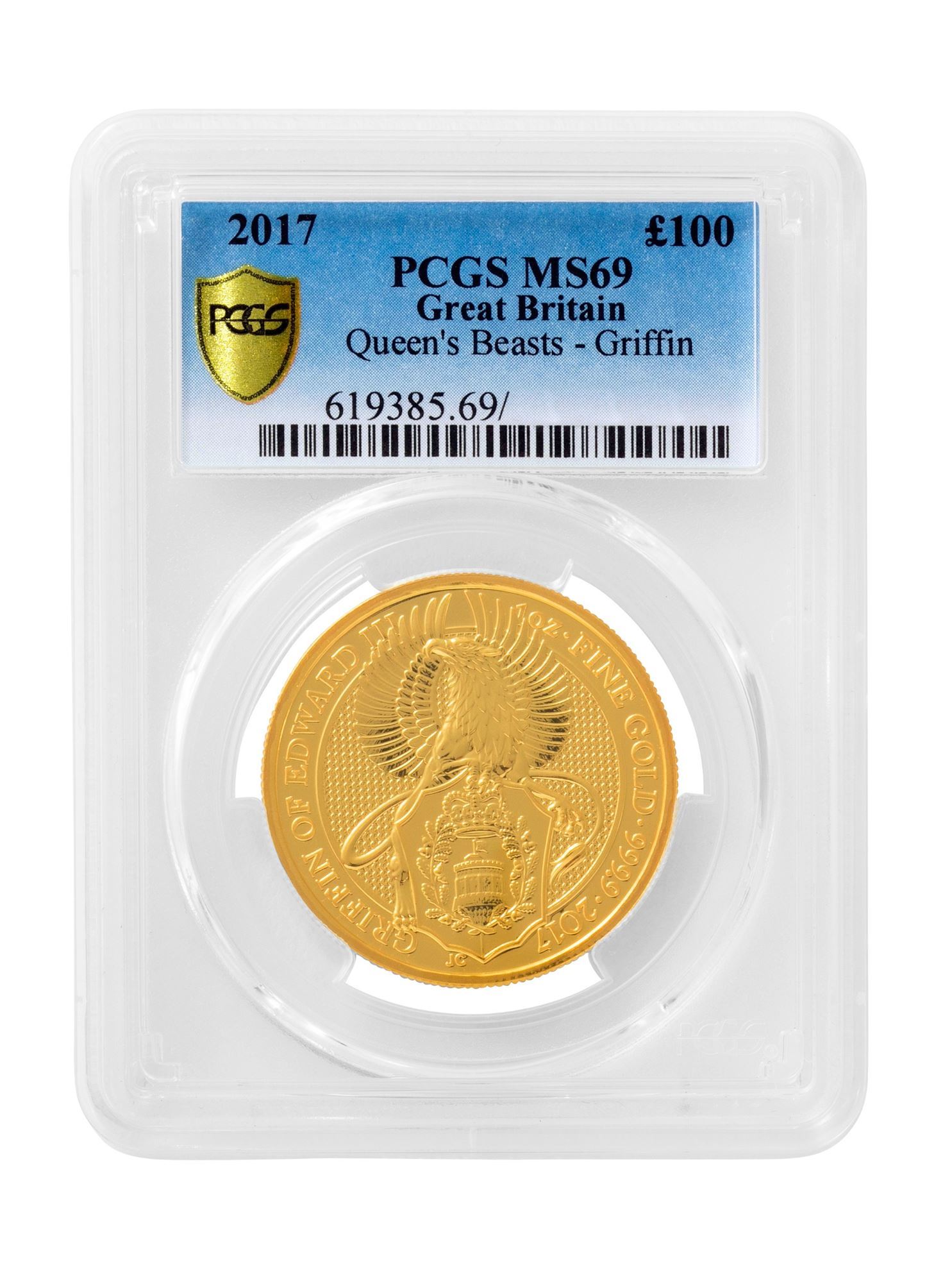 Picture of PCGS 2017 1oz Gold Queen's Beast 'Griffin' MS69
