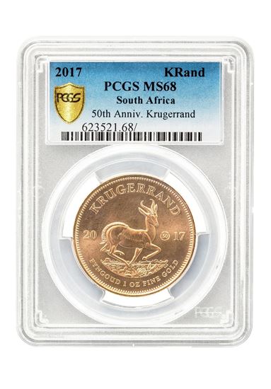 Picture of PCGS 2017 1oz Gold South African Krugerrand MS68