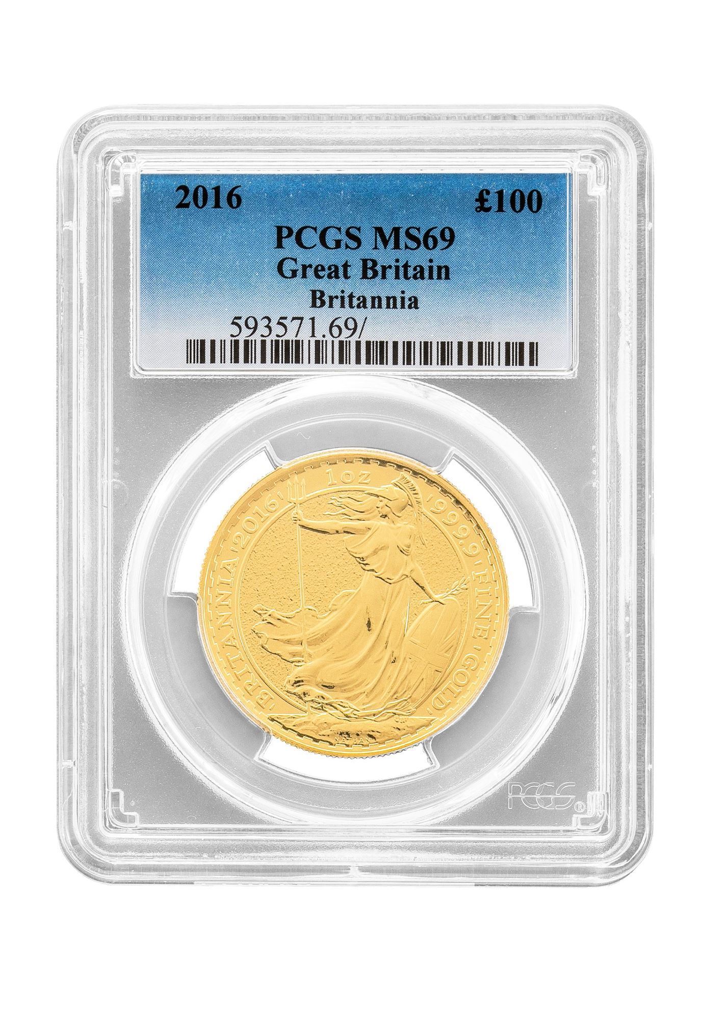 Picture of PCGS 2016 1oz Gold Britannia MS69