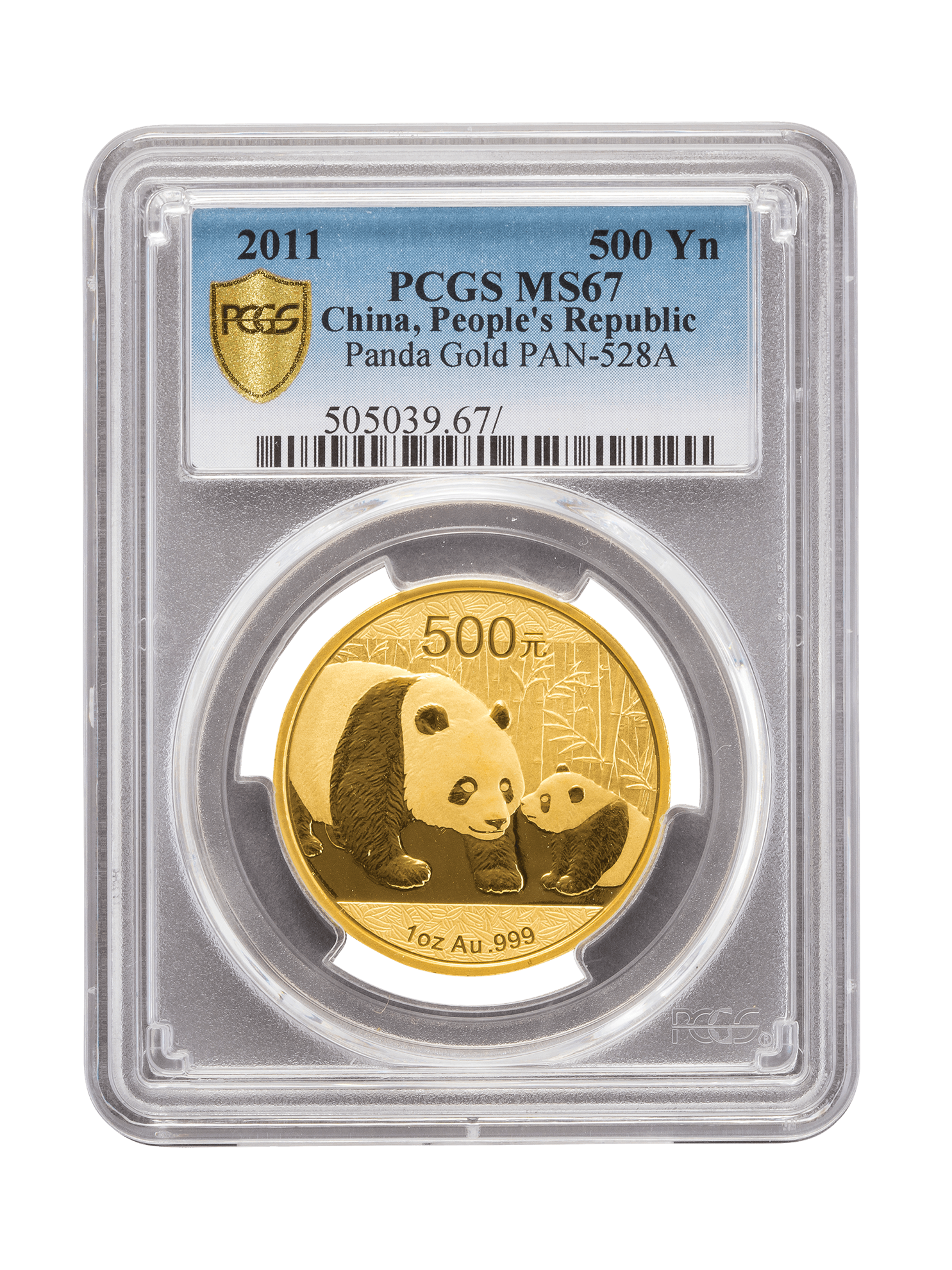 Picture of PCGS 2011 1oz Gold Chinese Panda MS67