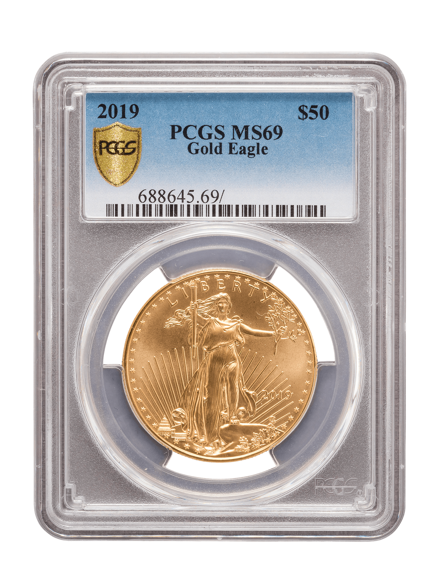 Picture of PCGS 2019 1oz Gold American Eagle MS69
