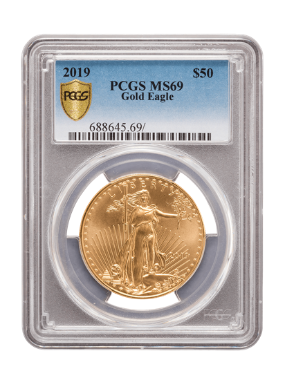 Picture of PCGS 2019 1oz Gold American Eagle MS69