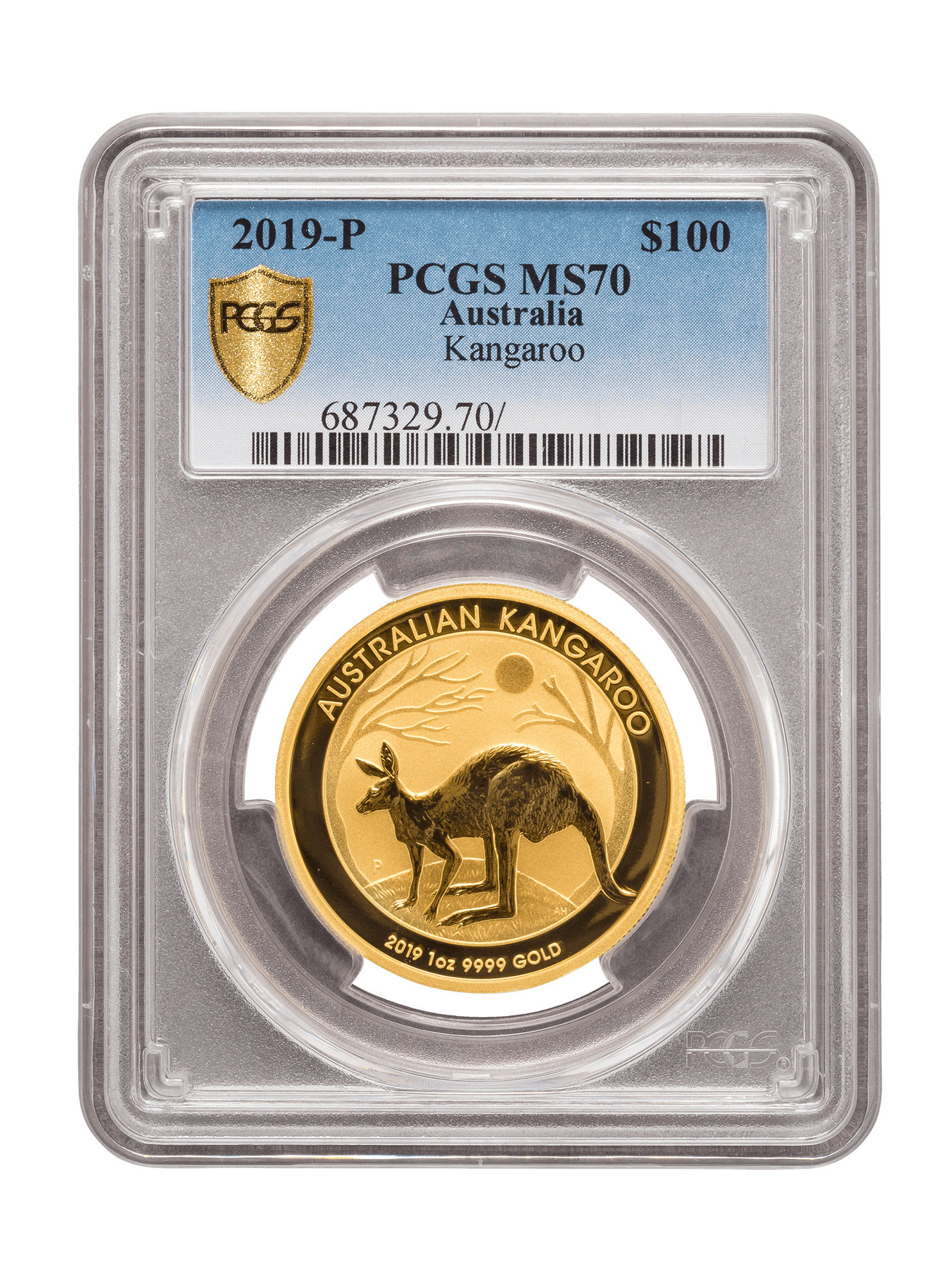 Picture of PCGS 2019 1oz Gold Australian Kangaroo MS70