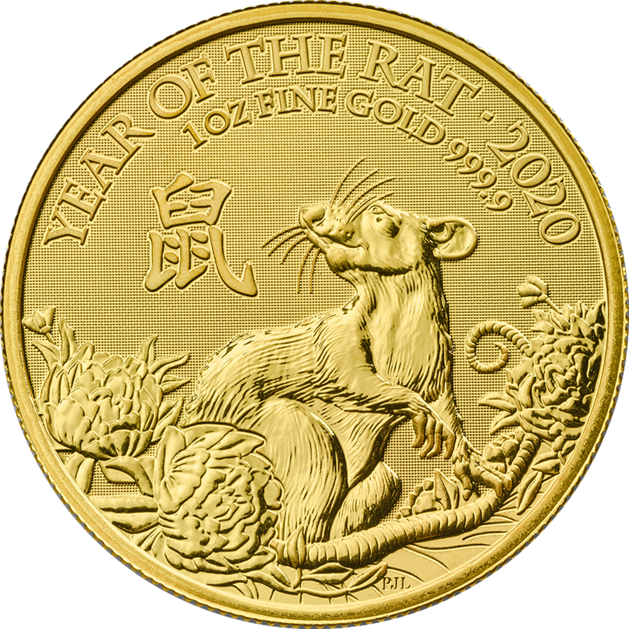 Picture of 2020 1oz 24k Gold UK Lunar 'Year Of The Rat'