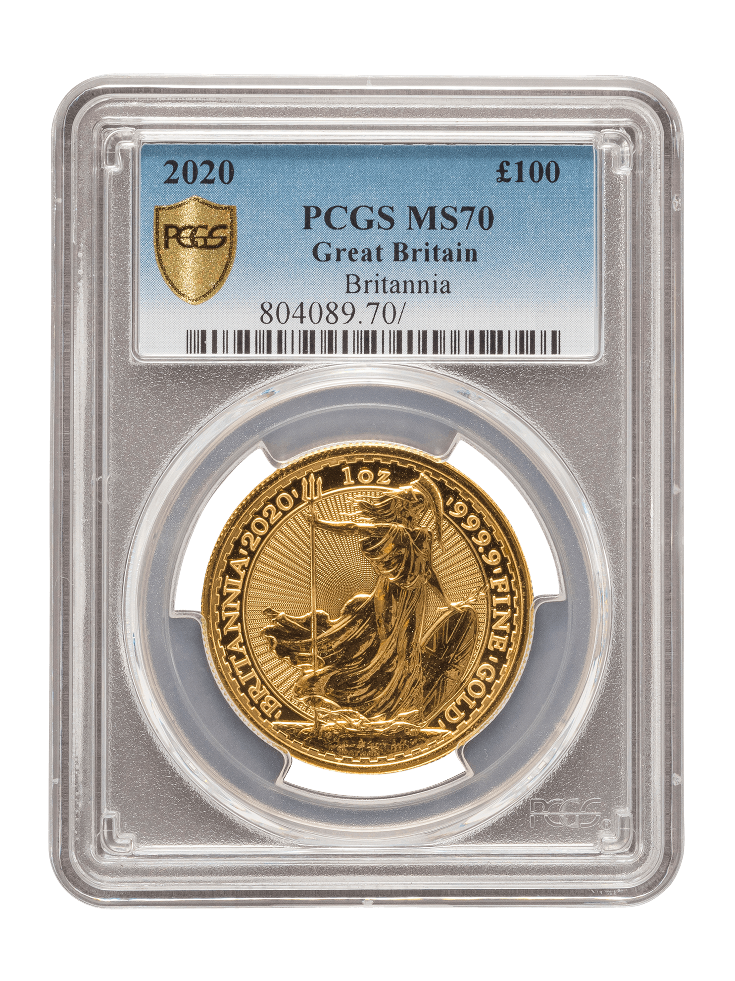 Picture of PCGS 2020 1oz Gold Britannia MS70