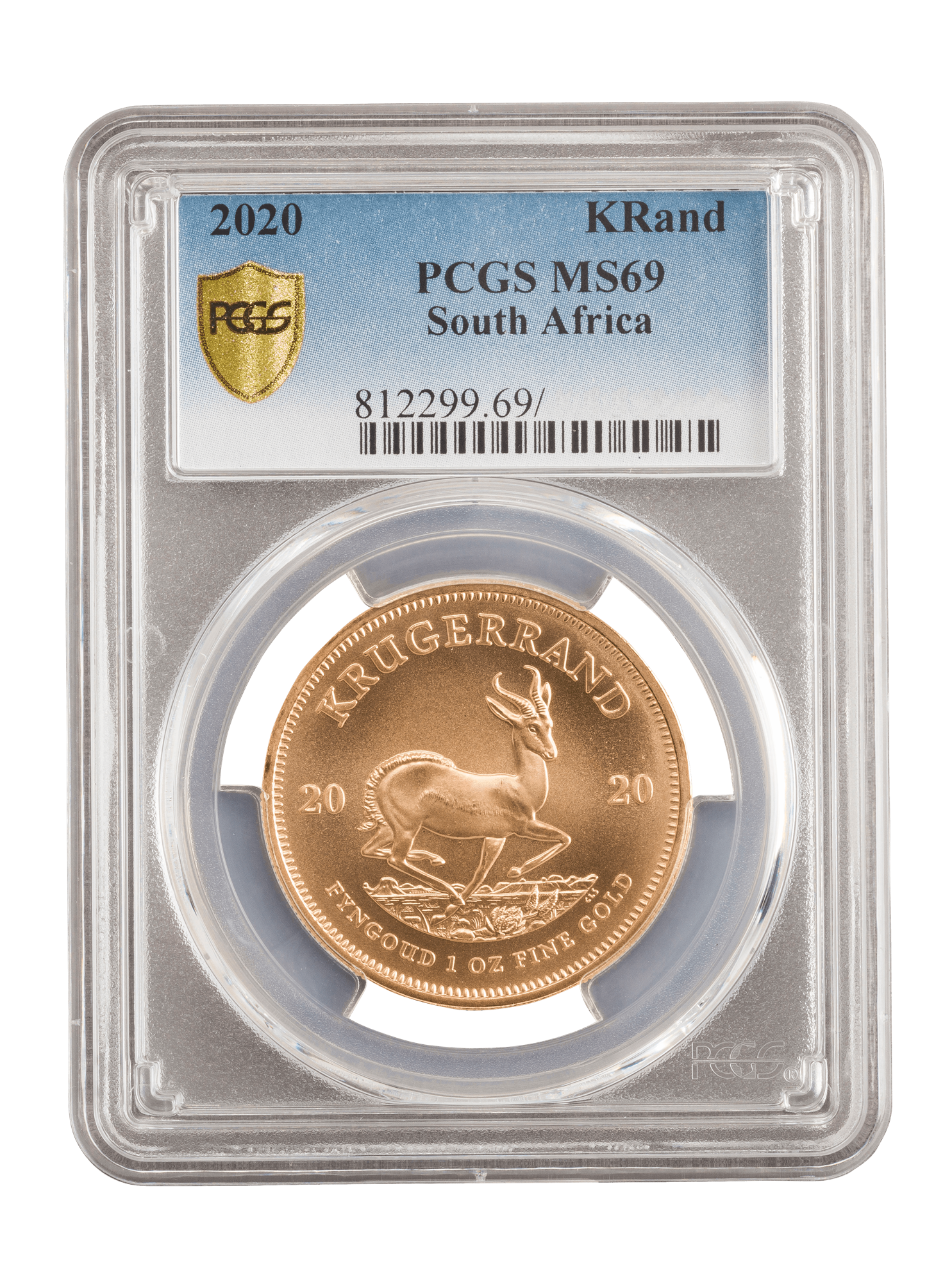 Picture of PCGS 2020 1oz Gold South African Krugerrand MS70