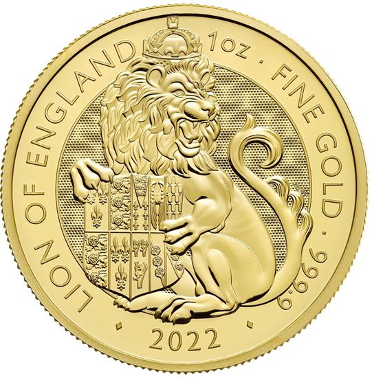 Picture of 2022 1oz UK Tudor Beast 'Lion of England' Gold Coin