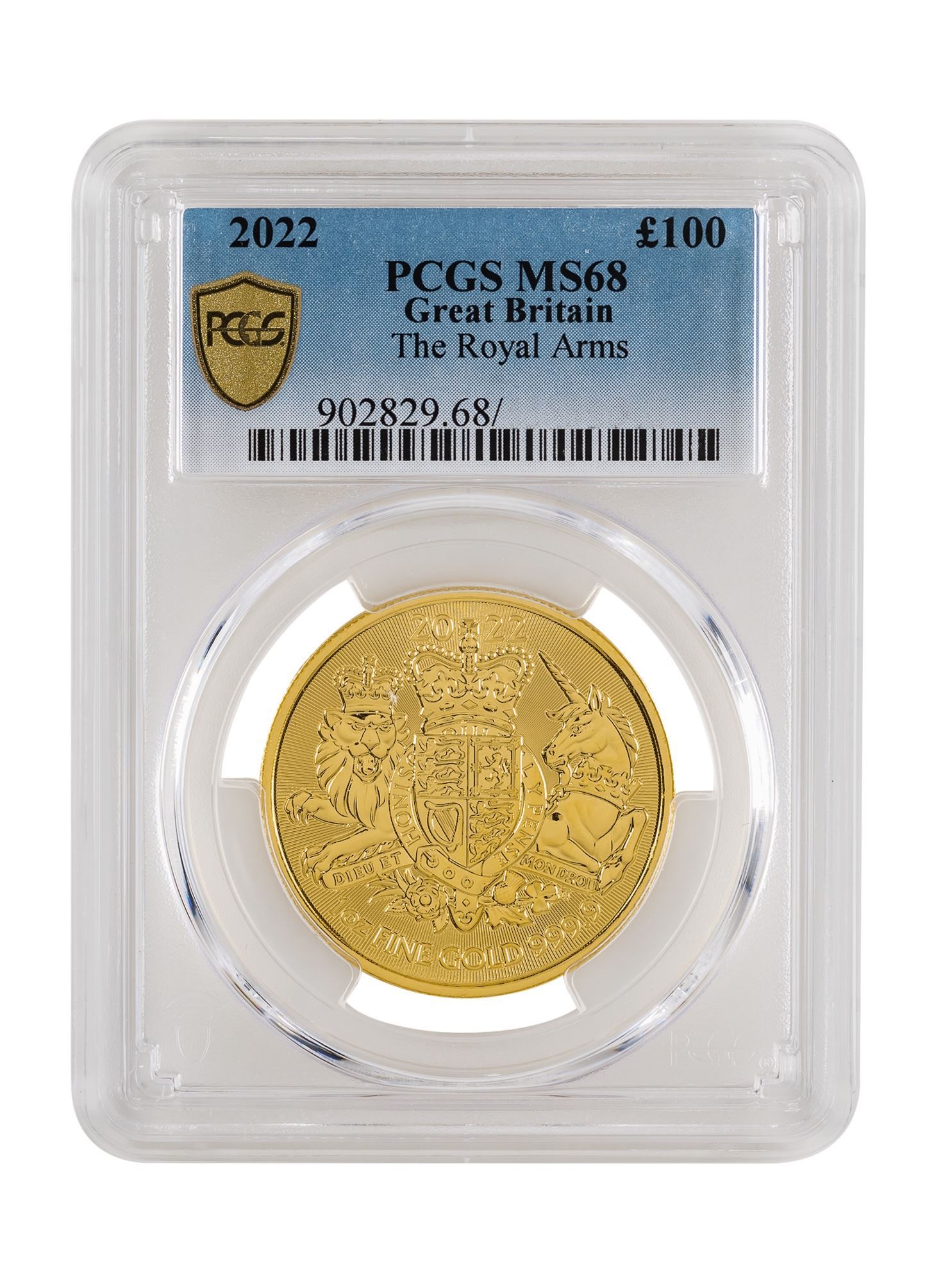 Picture of PCGS 2022 1oz Gold Coat of Arms MS68