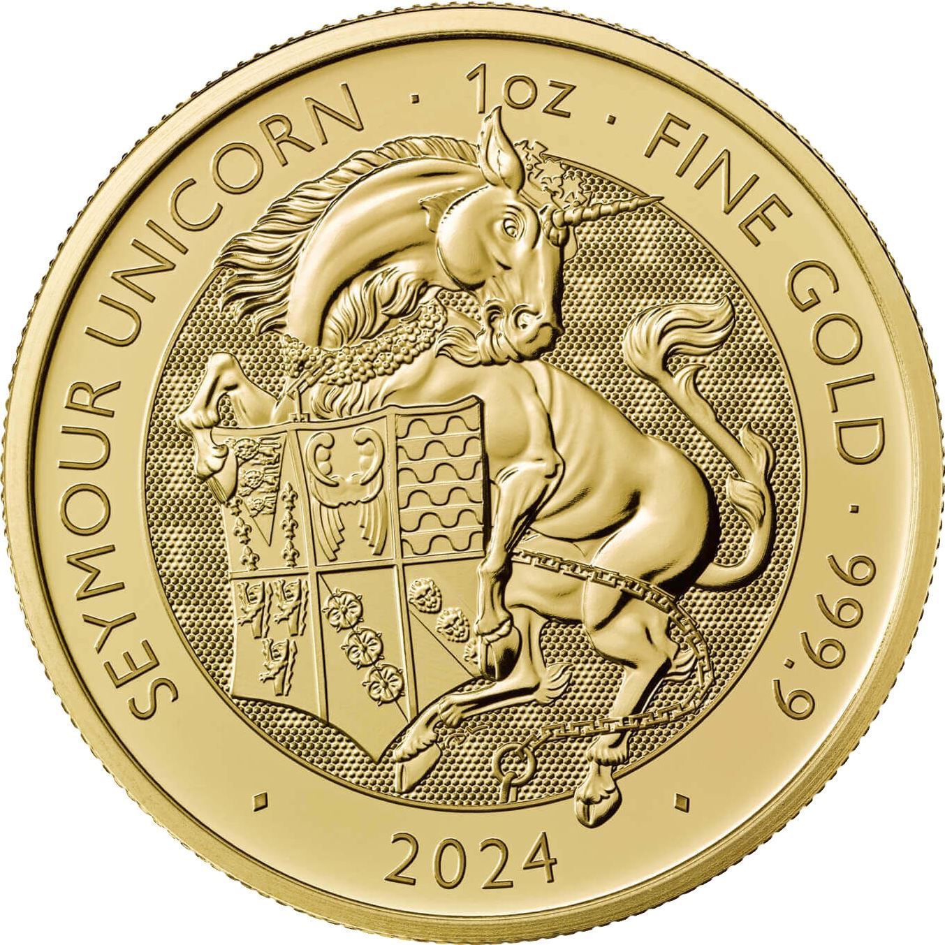 Picture of 2024 1oz 24k Gold UK Tudor Beast 'Seymour Unicorn'